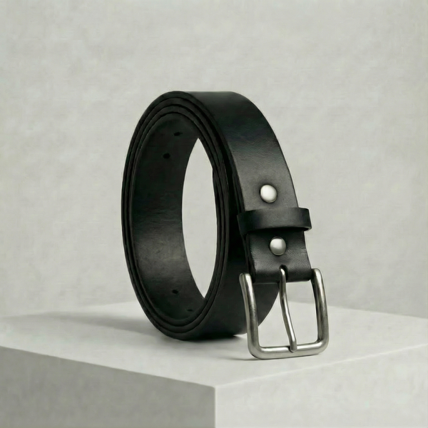 The Tradesman (Black) - Men’s Full-Grain Leather Belt