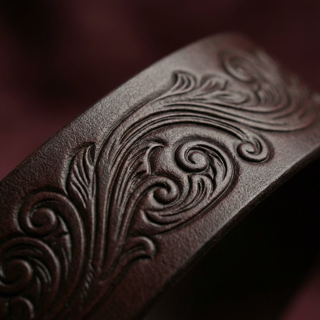 Embossed scroll · Detail