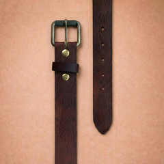 Bellvari Serpent harness leather belt detail shot. — view 2