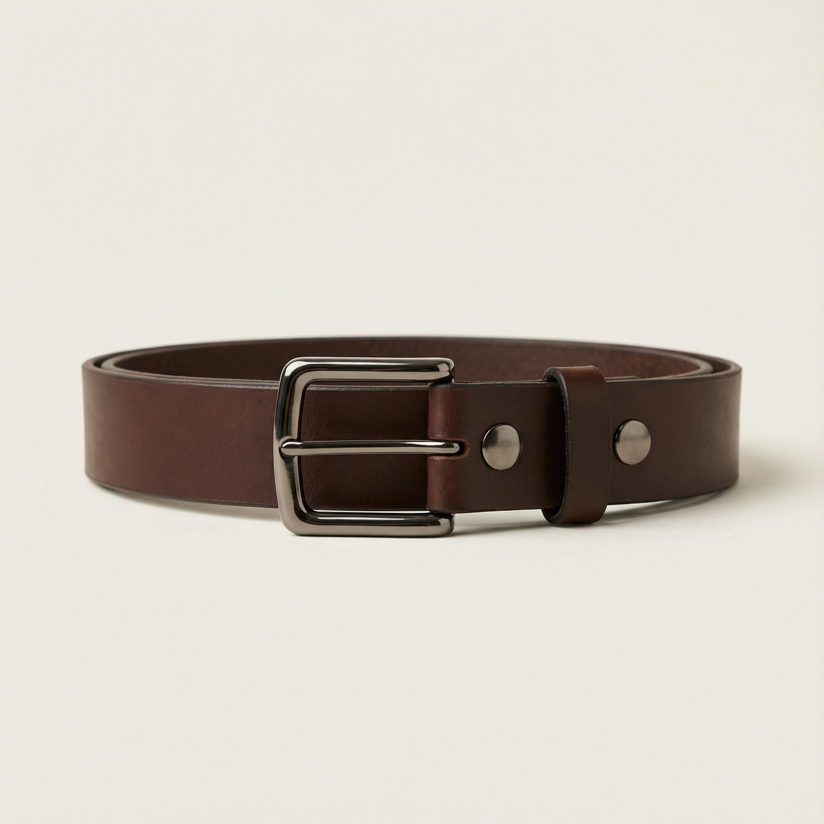Bellvari The Nightfall - Men's Full-Grain Leather Belt, Polished