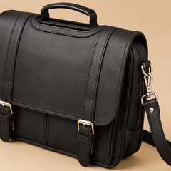 Full-Grain Leather Messenger Briefcase — view 14
