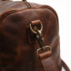 The Weekender - Full-Grain Leather Duffel Bag — view 3