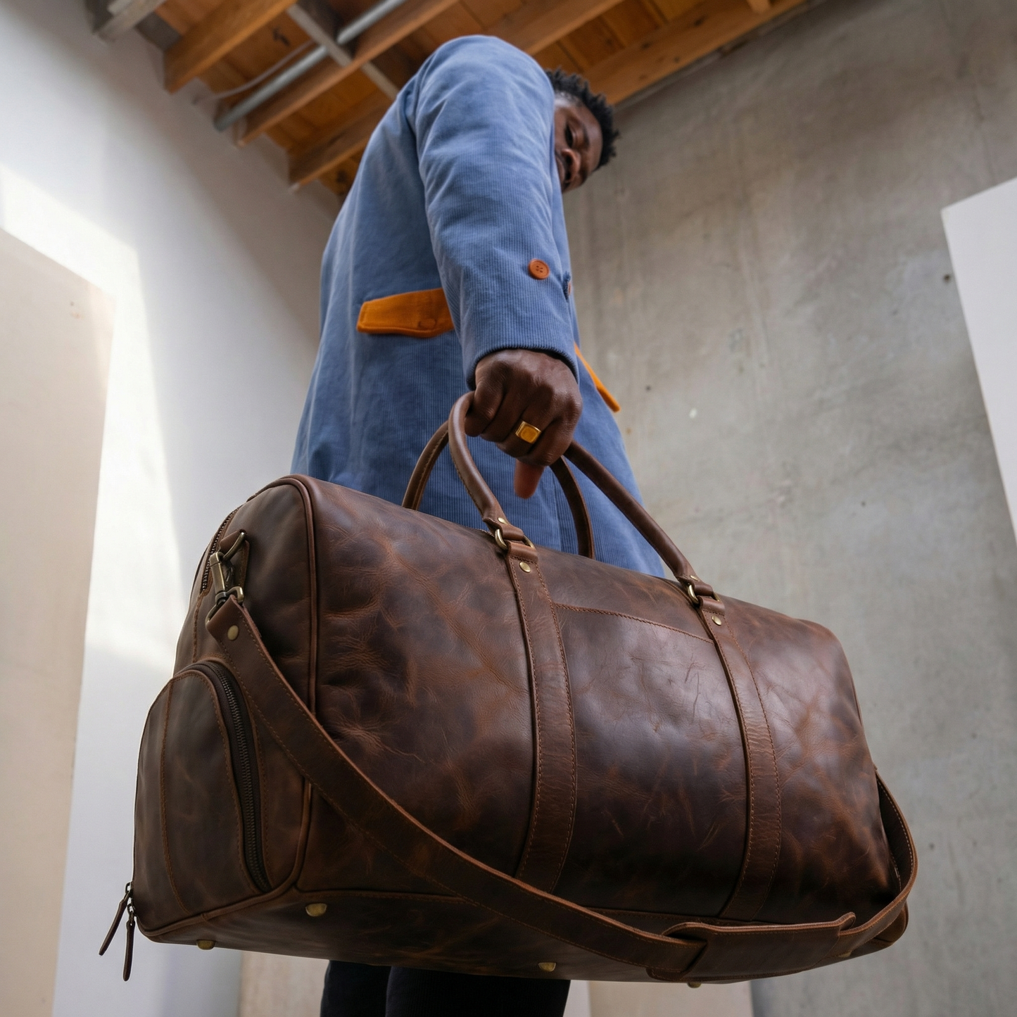 The Weekender - Full-Grain Leather Duffel Bag