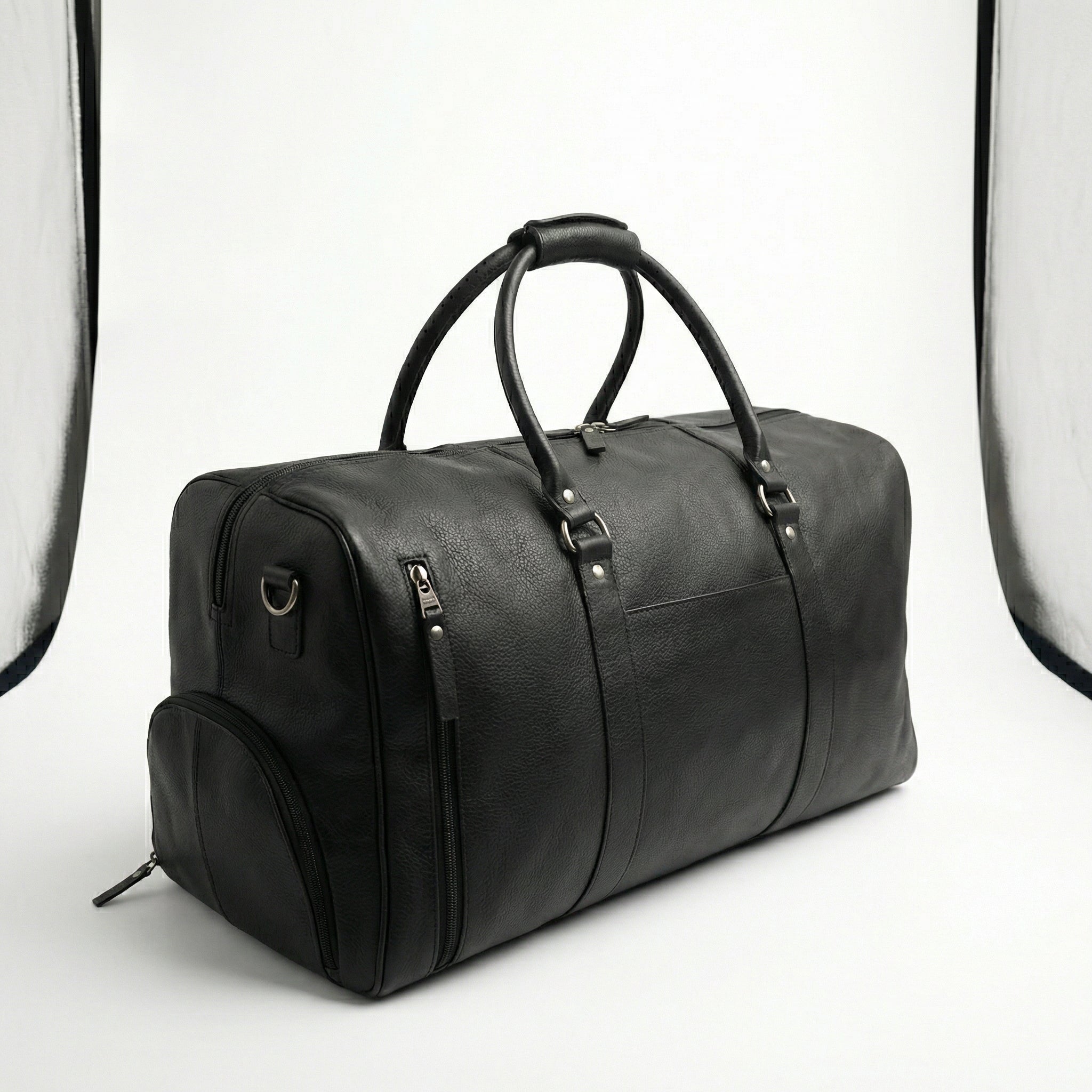 Bellvari The Weekender - Full-Grain Leather Duffel Bag, Carry-On