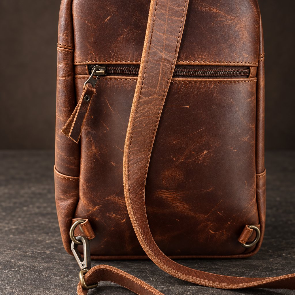 Back zip pocket.